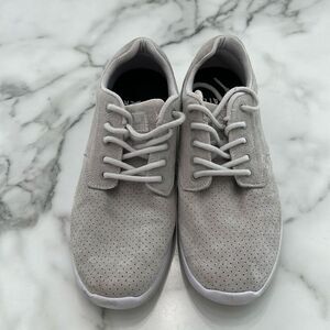 Travis Mathew Cuater Heather Gray Knit Suede Sneaker